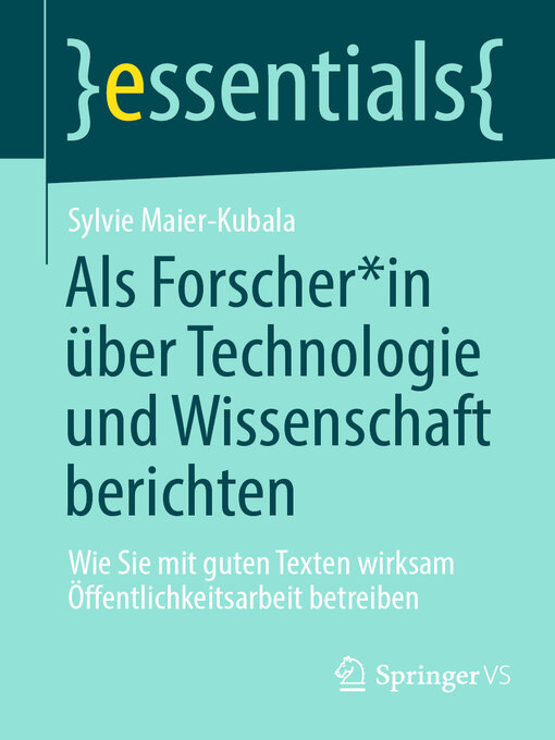 Title details for Als Forscher*in über Technologie und Wissenschaft berichten by Sylvie Maier-Kubala - Available